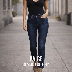 PAIGE Women's Deep Indigo Skinny Jeans